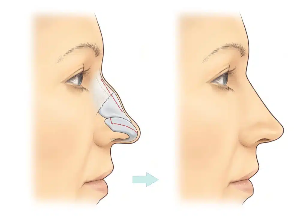 تجميل الجلد السميك للانف وانواع عمليات تجميل الانف 2 تجميل الجلد السميك للانف